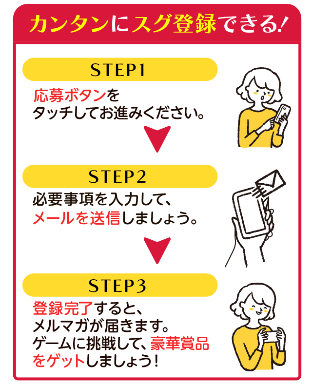 簡単操作で登録できる